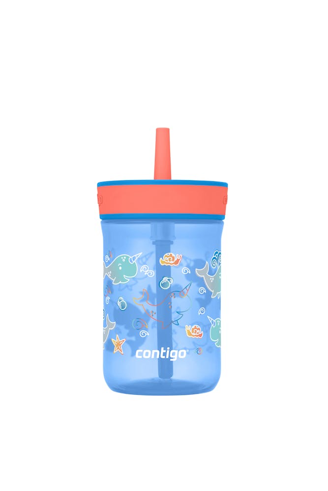 Kids’ Leighton Straw Tumbler with Spill-Proof Leak-Proof Lid, 14oz N1
