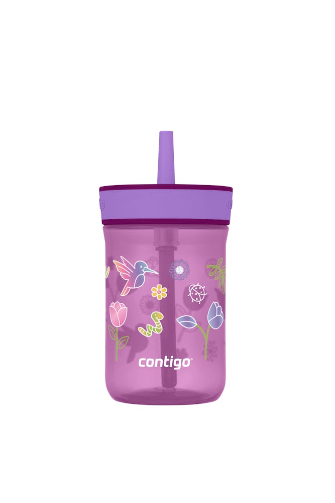 Kids’ Leighton Straw Tumbler with Spill-Proof Leak-Proof Lid, 14oz N1
