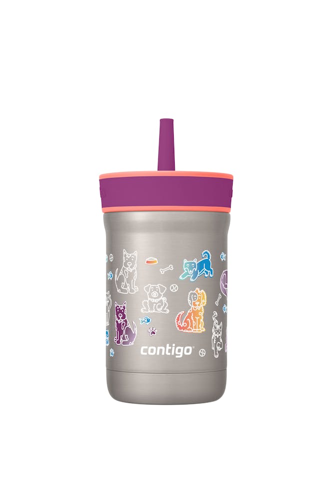 Kids Leighton Spill-Proof Stainless Steel Tumbler with Straw, 12oz N2